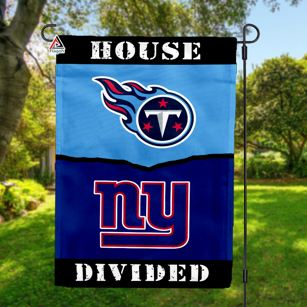 Titans vs Giants House Divided Flag, NFL House Divided Flag