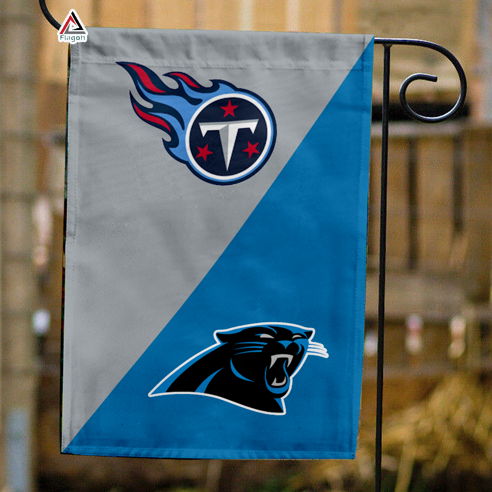 Titans vs Panthers House Divided Flag, NFL House Divided Flag