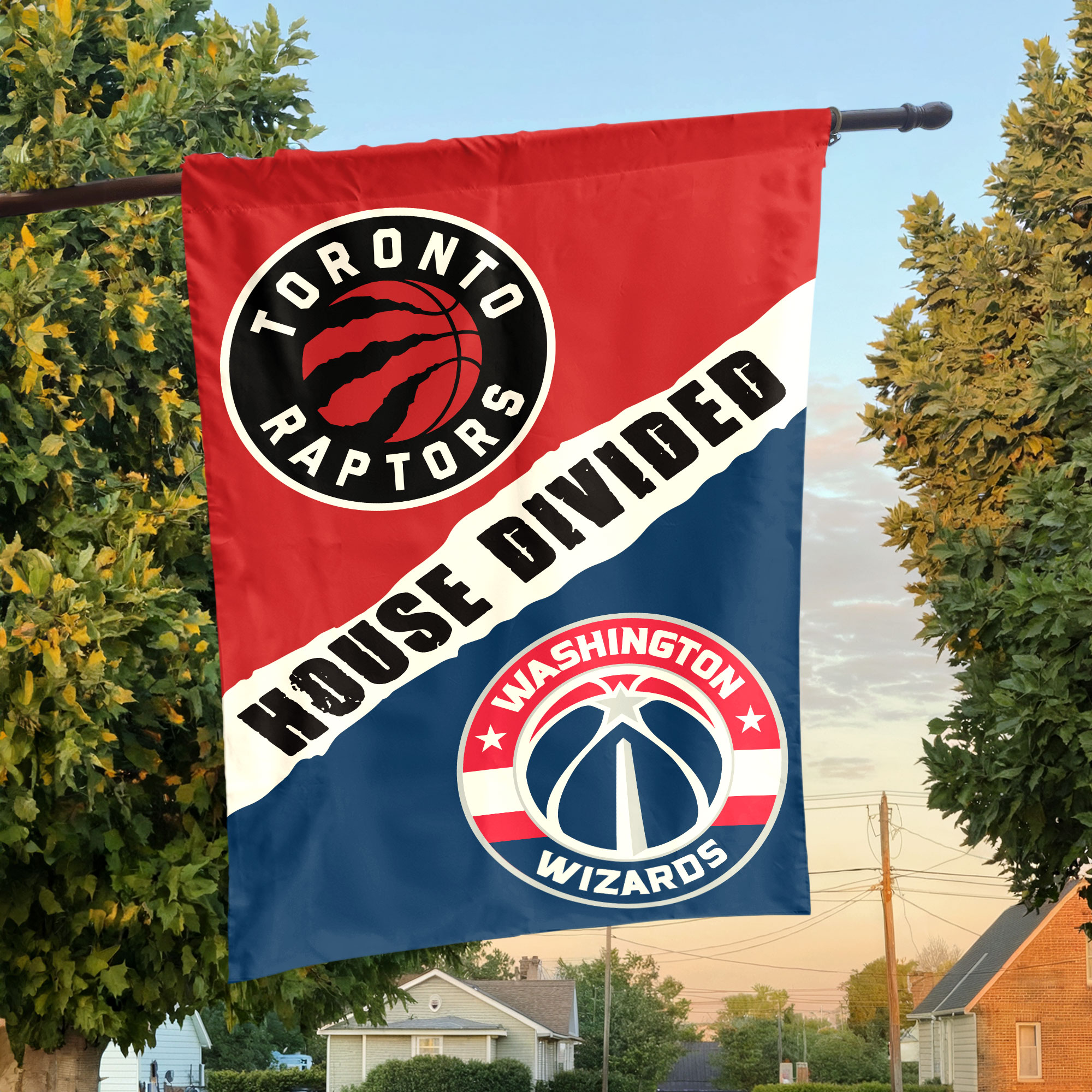 Toronto vs Washington House Divided Flag, NBA House Divided Flag
