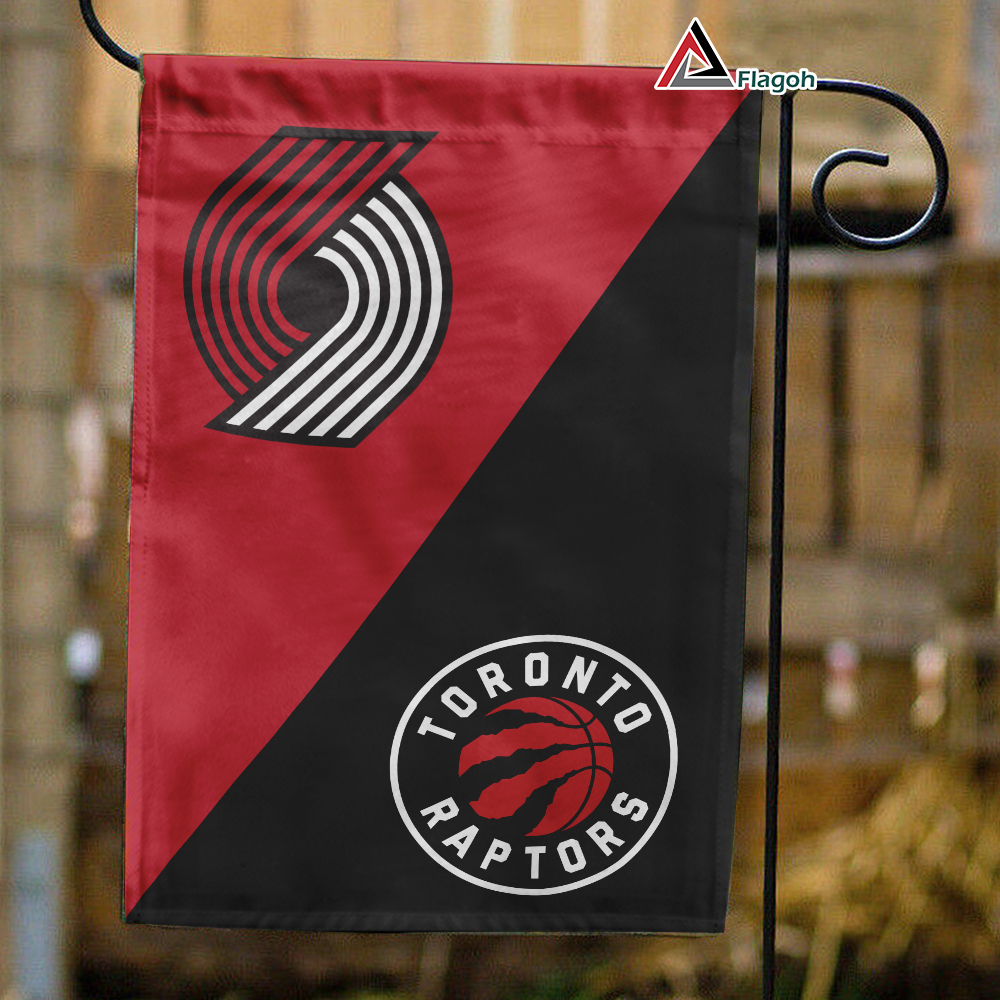 Trail Blazers vs Raptors House Divided Flag, NBA House Divided Flag