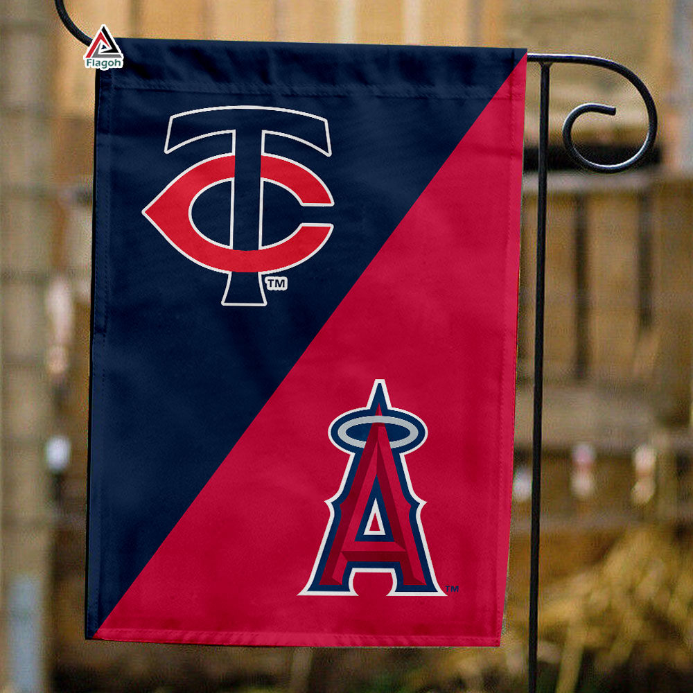 Twins vs Angels House Divided Flag, MLB House Divided Flag