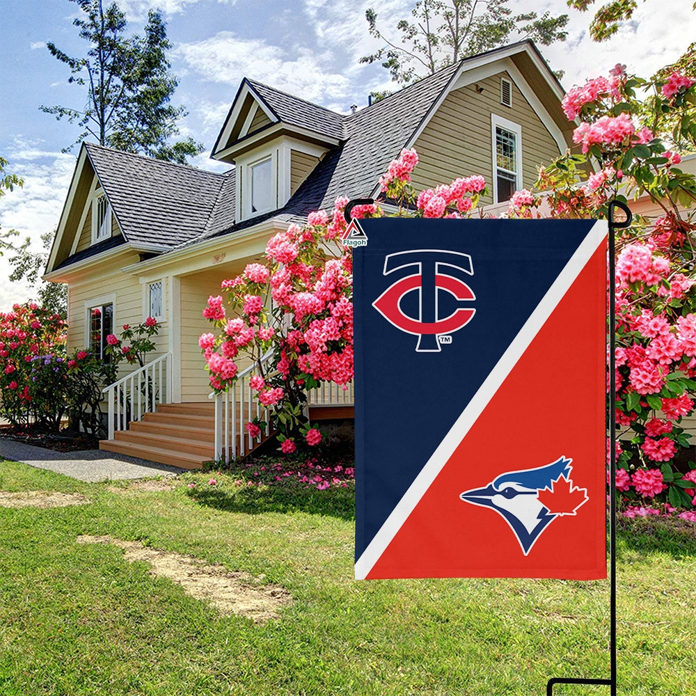 Twins vs Blue Jays House Divided Flag, MLB House Divided Flag - Image 3