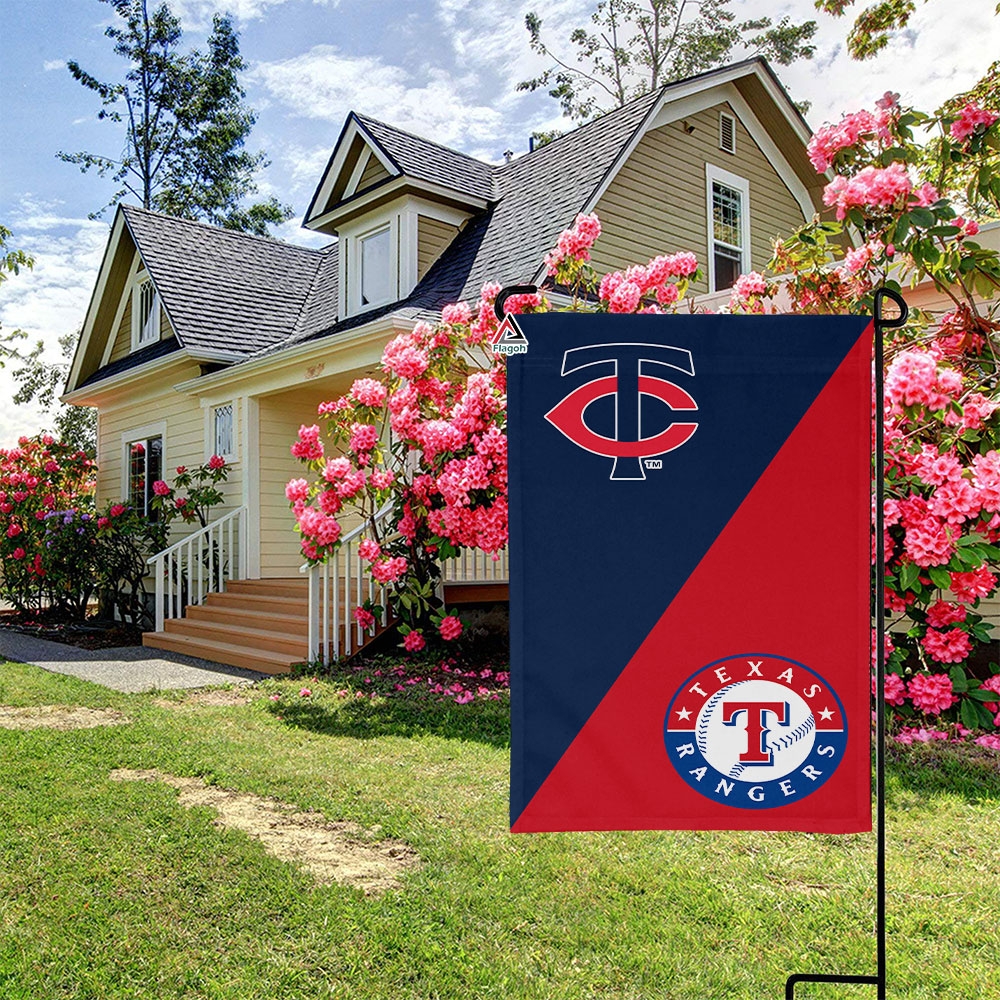 Twins vs Rangers House Divided Flag, MLB House Divided Flag - Image 3
