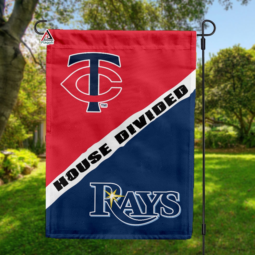 Twins vs Rays House Divided Flag, MLB House Divided Flag