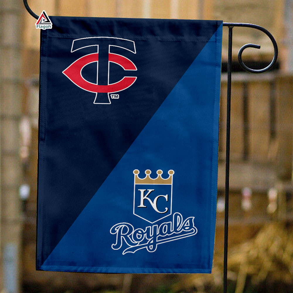 Twins vs Royals House Divided Flag, MLB House Divided Flag