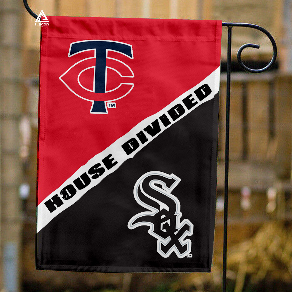 Twins vs White Sox House Divided Flag, MLB House Divided Flag