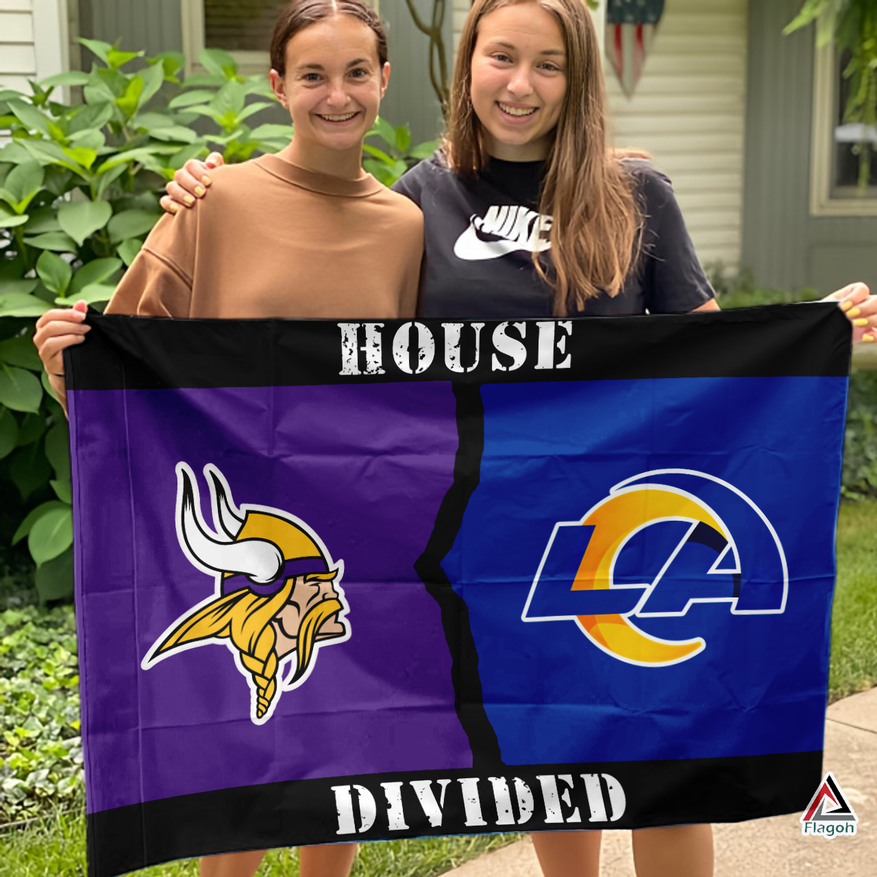 Vikings vs Rams House Divided Flag, NFL House Divided Flag - Image 3