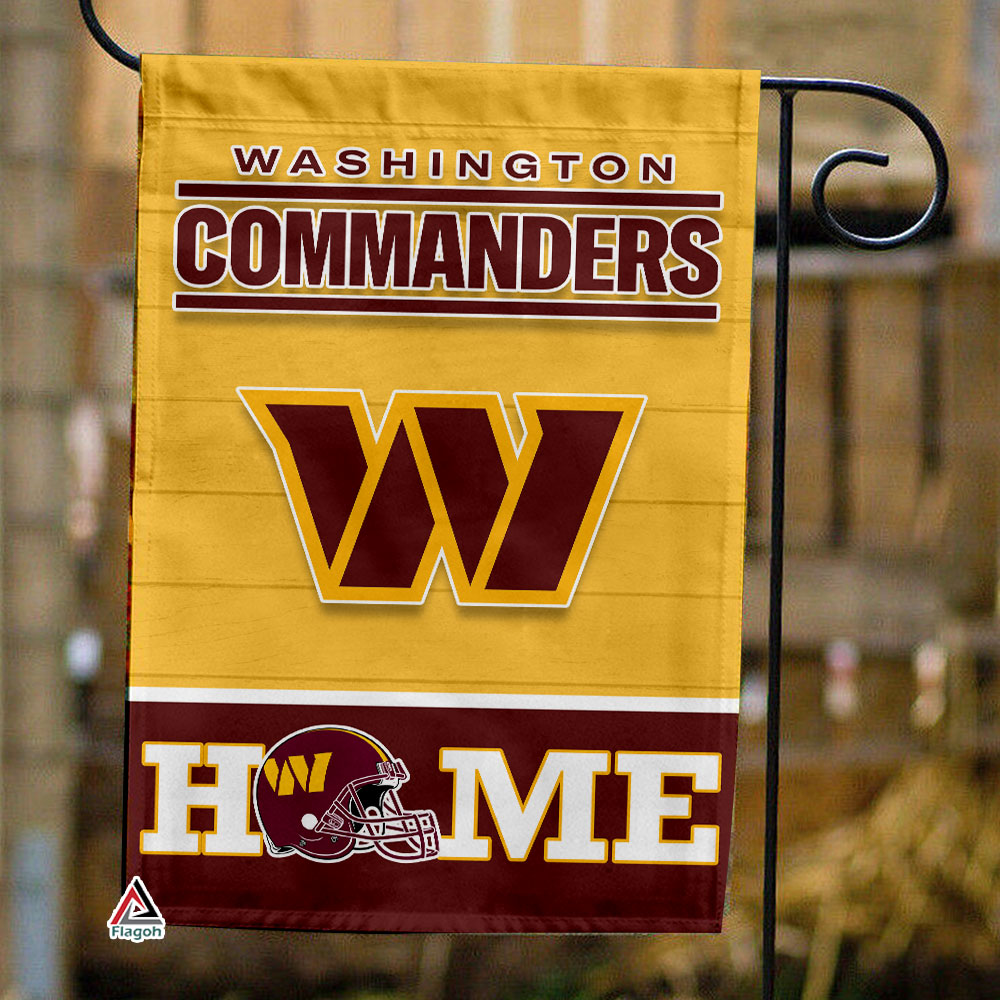 Washington Commanders Football Flag, Major Tuddy Mascot Personalized Football Fan Welcome Flags, Custom Family Name NFL Decor - Image 4