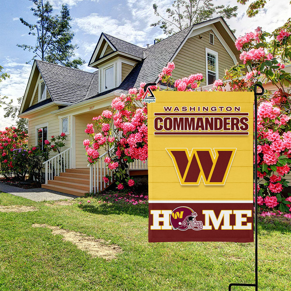 Washington Commanders Football Flag, Major Tuddy Mascot Personalized Football Fan Welcome Flags, Custom Family Name NFL Decor - Image 5