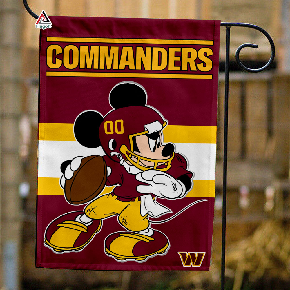 Washington Commanders x Mickey Football Flag, NFL Premium Flag