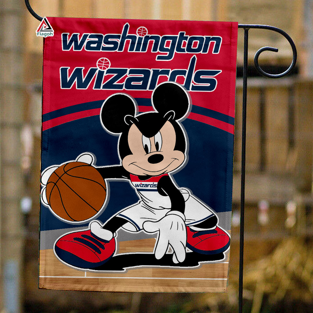 Washington Wizards x Mickey Basketball Flag, NBA Premium Flag