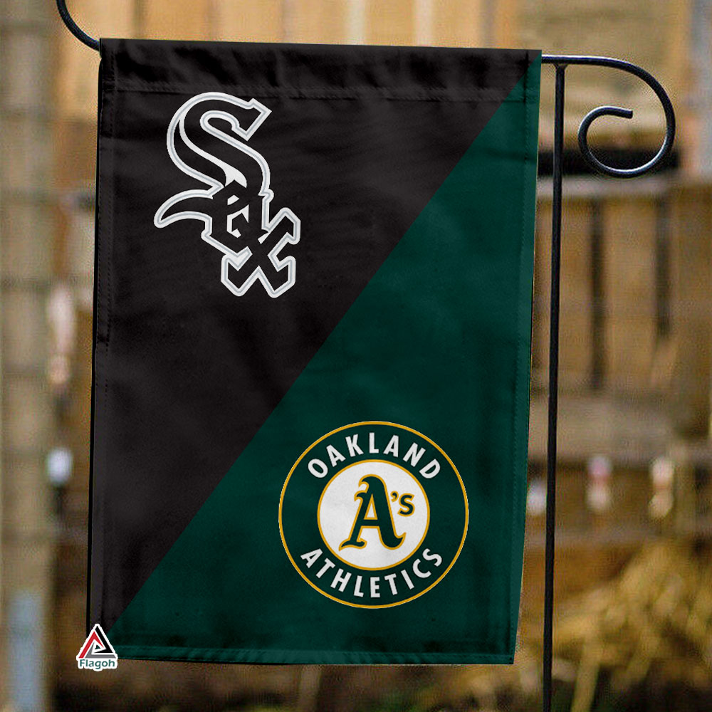 White Sox vs Athletics House Divided Flag, MLB House Divided Flag