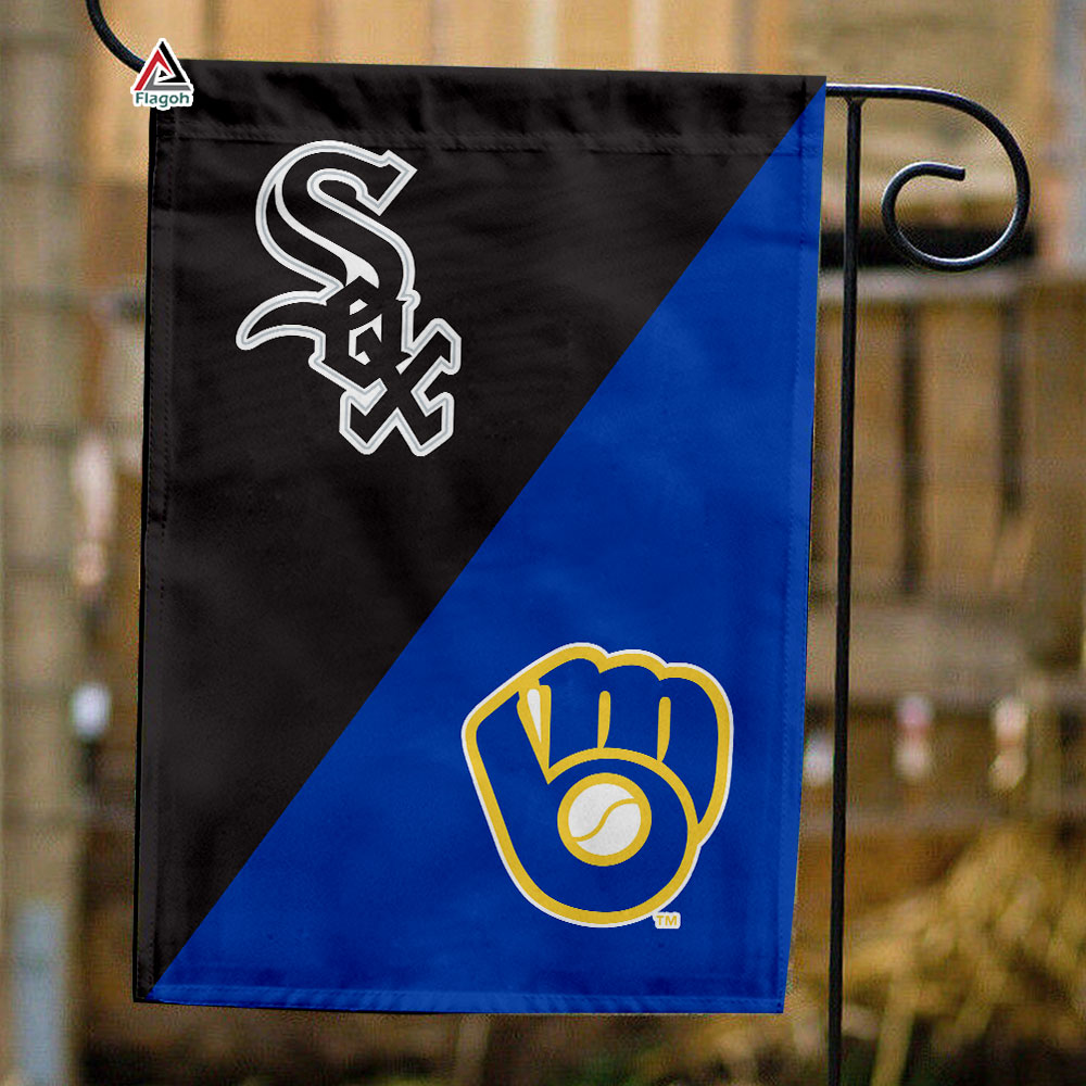 White Sox vs Brewers House Divided Flag, MLB House Divided Flag