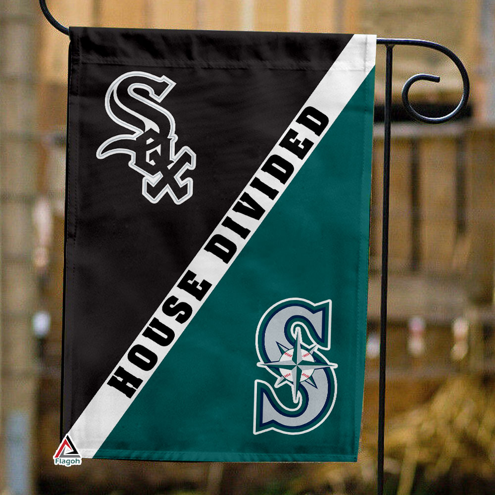 White Sox vs Mariners House Divided Flag, MLB House Divided Flag