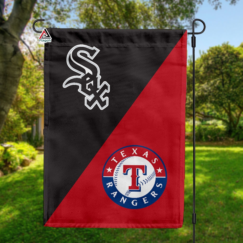 White Sox vs Rangers House Divided Flag, MLB House Divided Flag
