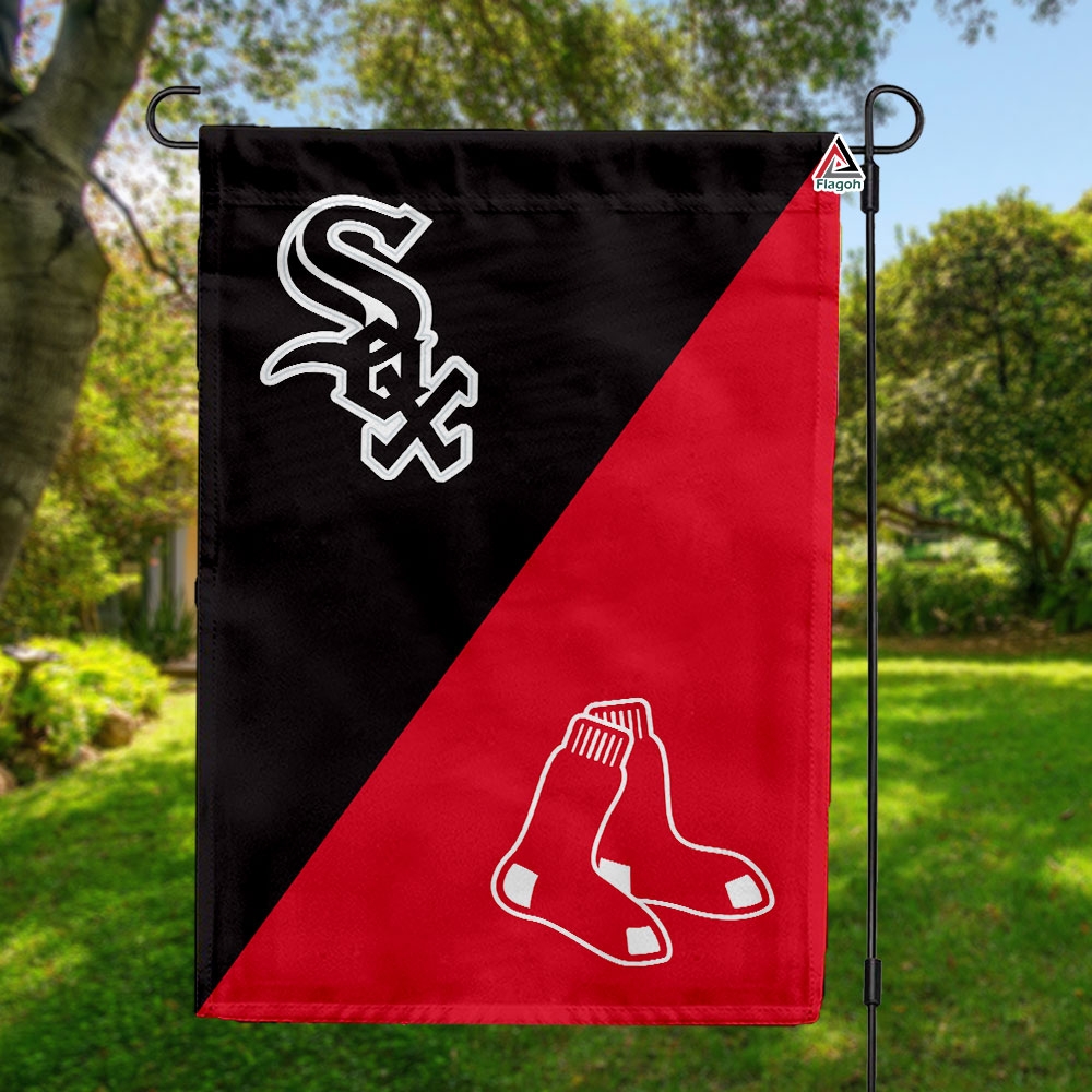 White Sox vs Red Sox House Divided Flag, MLB House Divided Flag