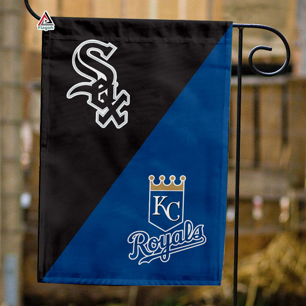 White Sox vs Royals House Divided Flag, MLB House Divided Flag