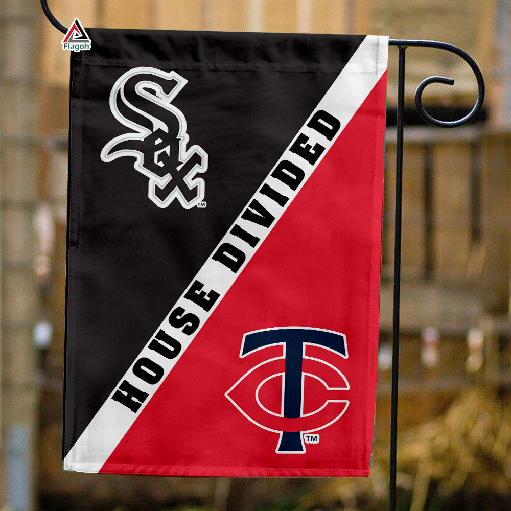 White Sox vs Twins House Divided Flag, MLB House Divided Flag