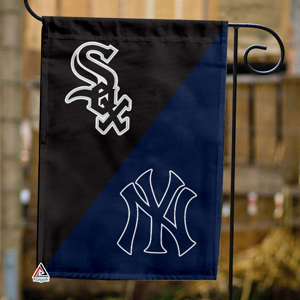 White Sox vs Yankees House Divided Flag, MLB House Divided Flag