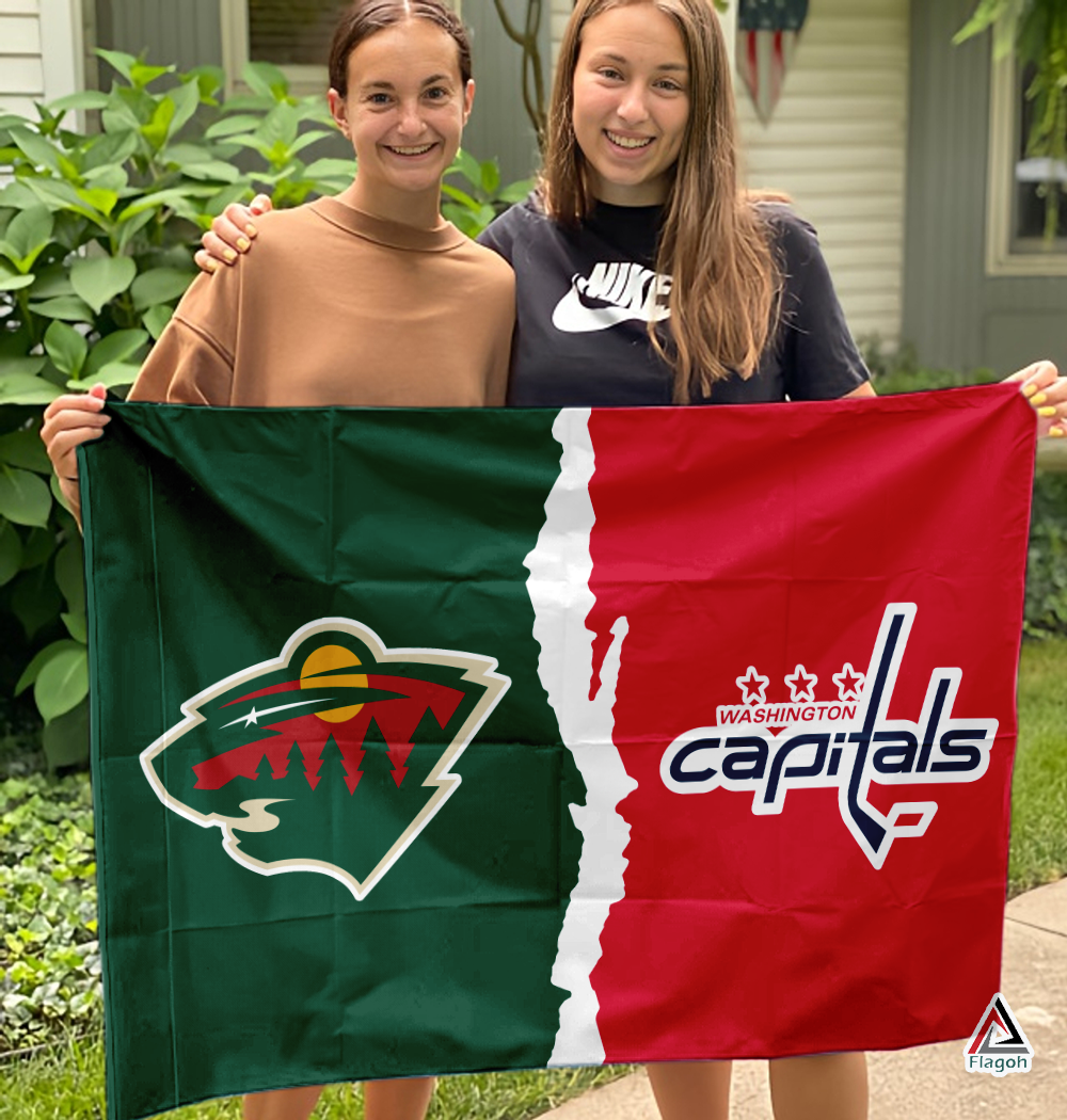 Wild vs Capitals House Divided Flag, NHL House Divided Flag - Image 3