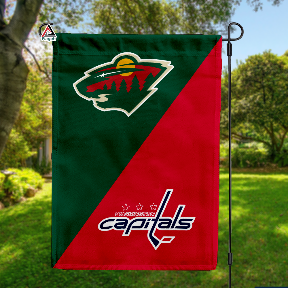 Wild vs Capitals House Divided Flag, NHL House Divided Flag