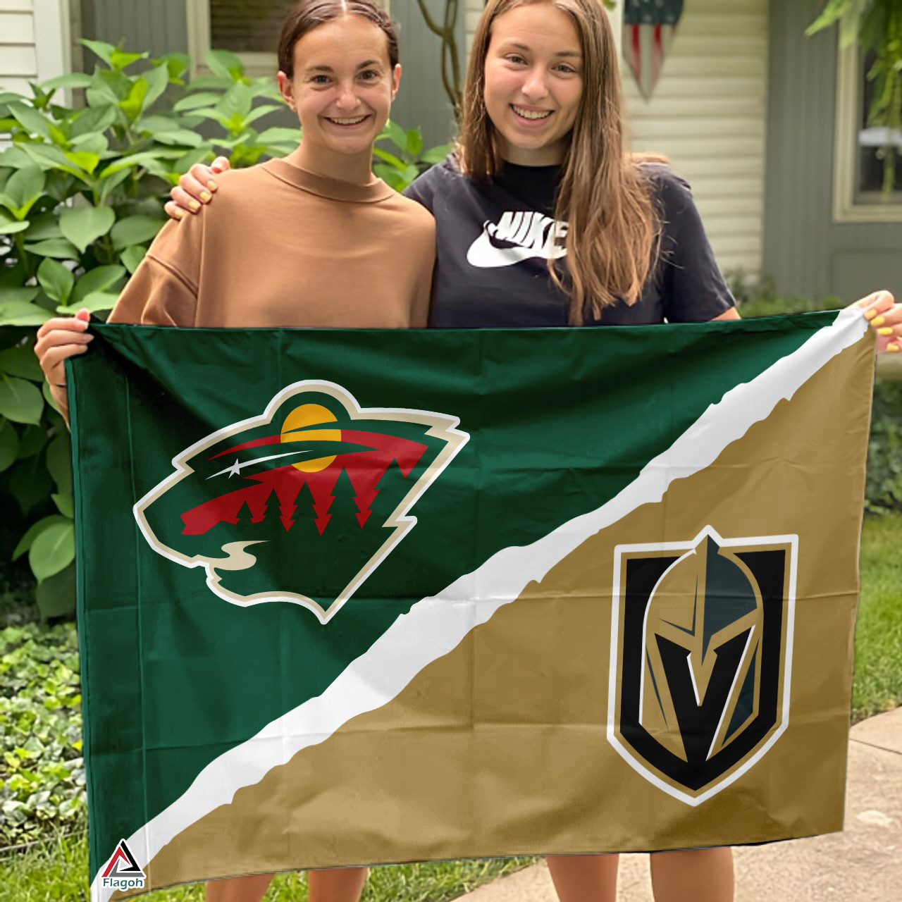 Wild vs Golden Knights House Divided Flag, NHL House Divided Flag - Image 3