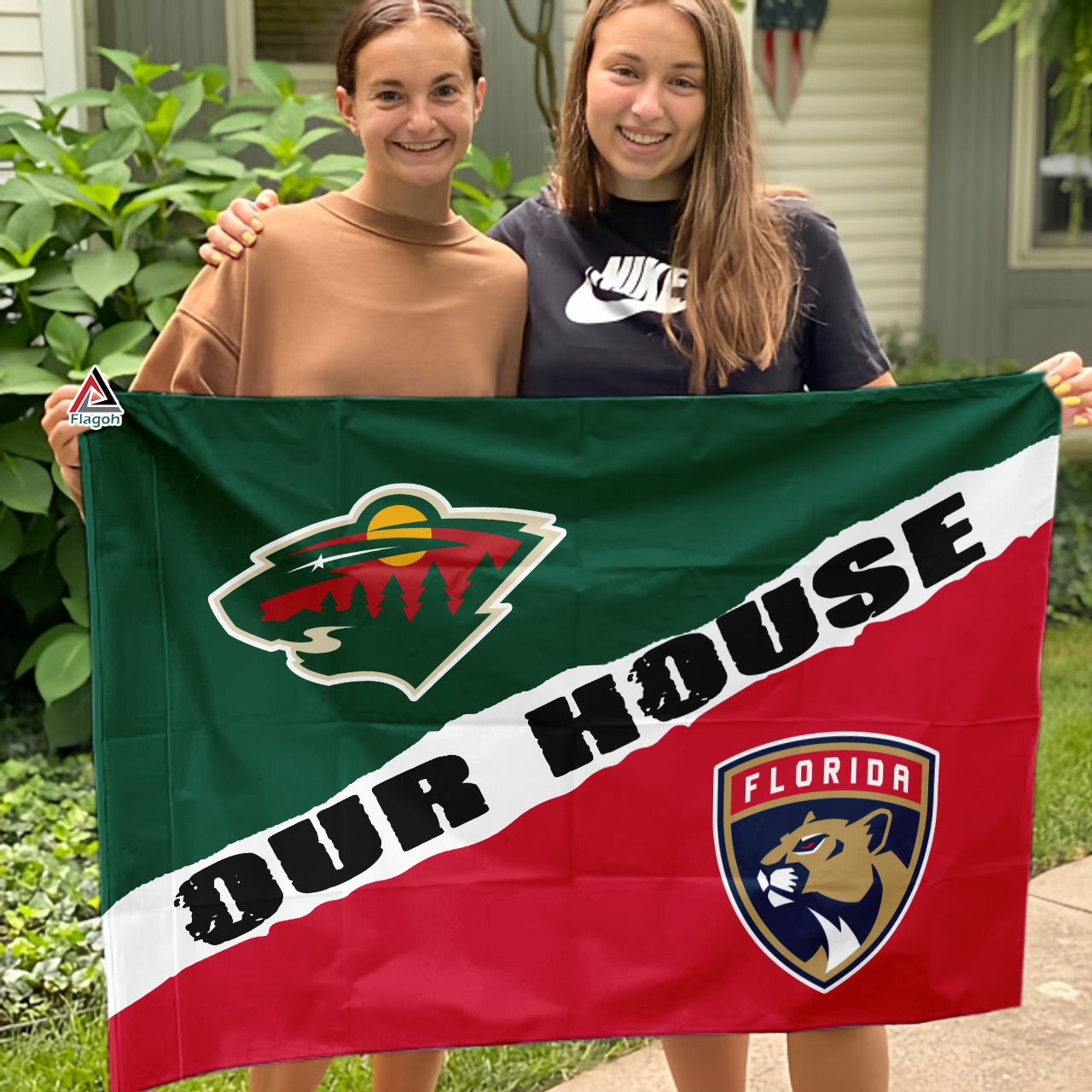 Wild vs Panthers House Divided Flag, NHL House Divided Flag - Image 3
