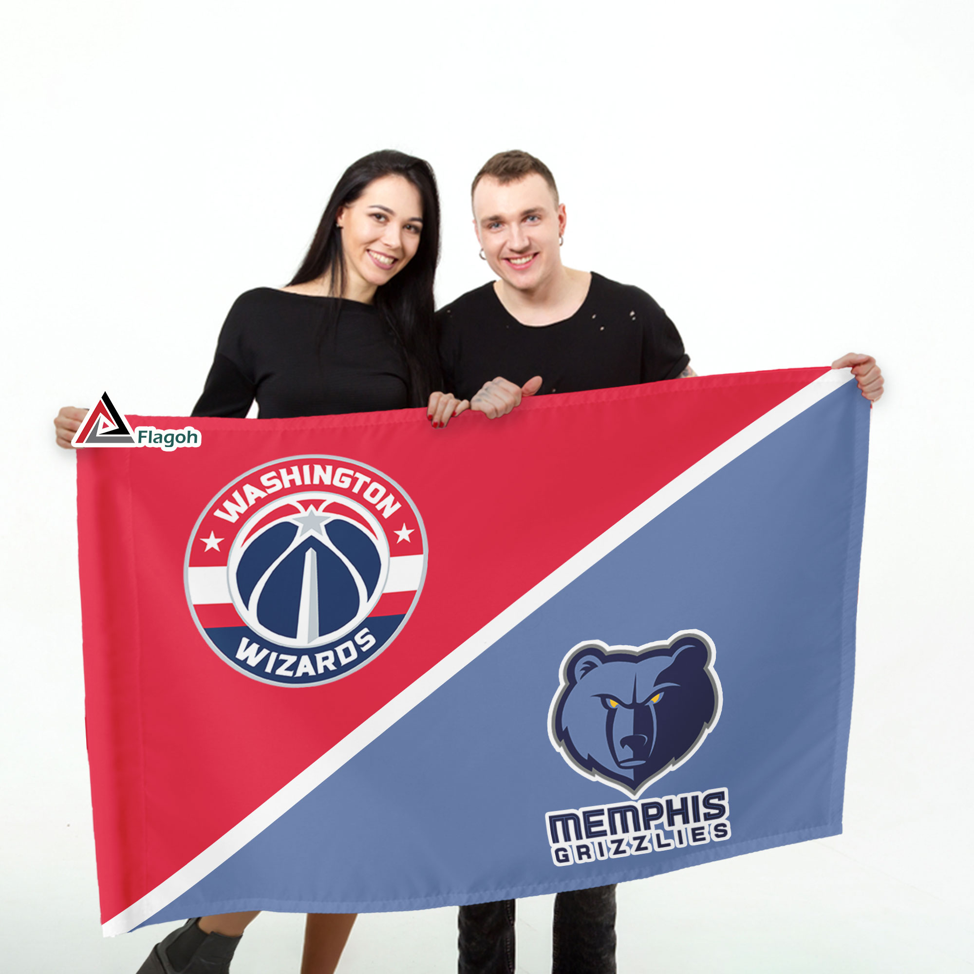 Wizards vs Grizzlies House Divided Flag, NBA House Divided Flag - Image 4