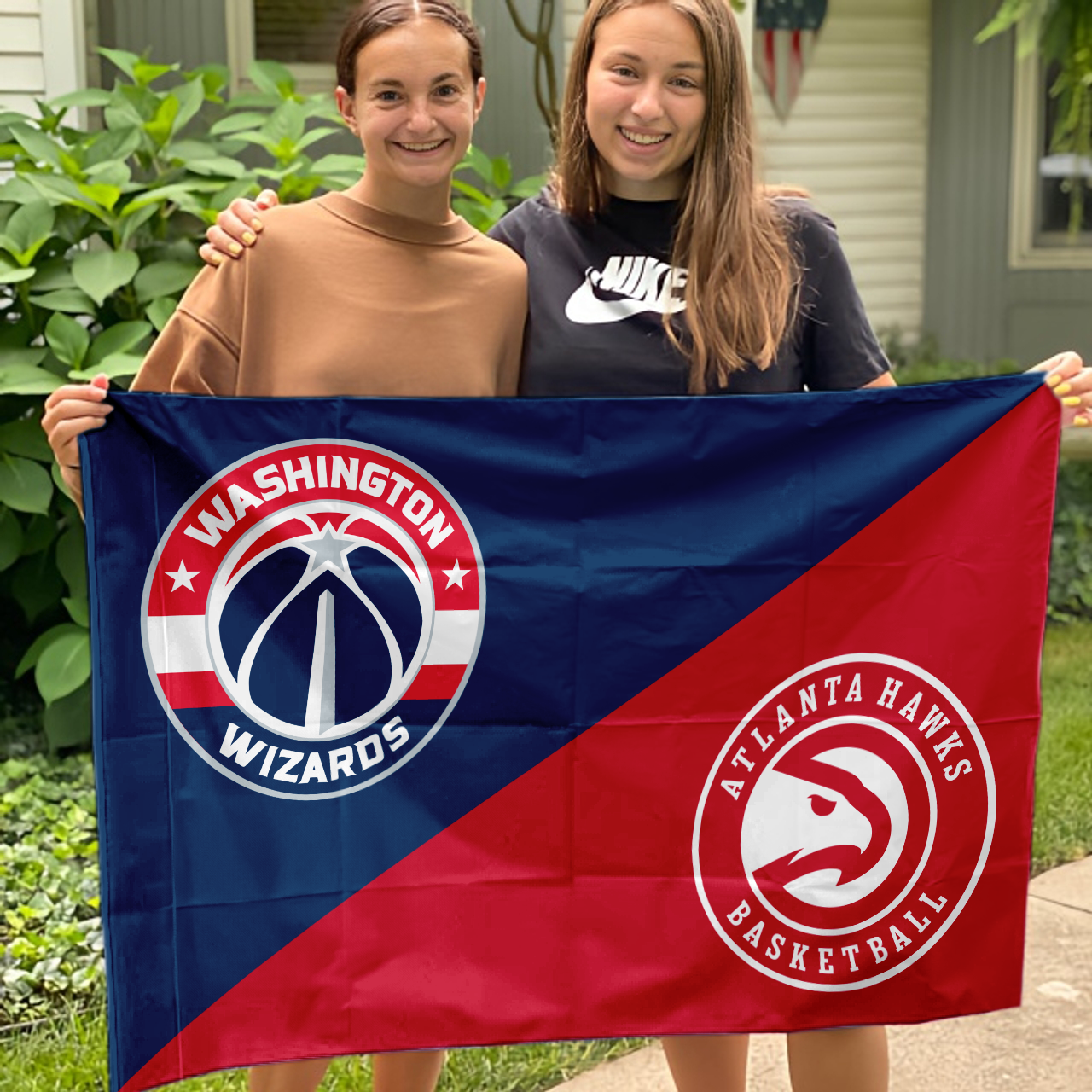 Wizards vs Hawks House Divided Flag, NBA House Divided Flag - Image 3