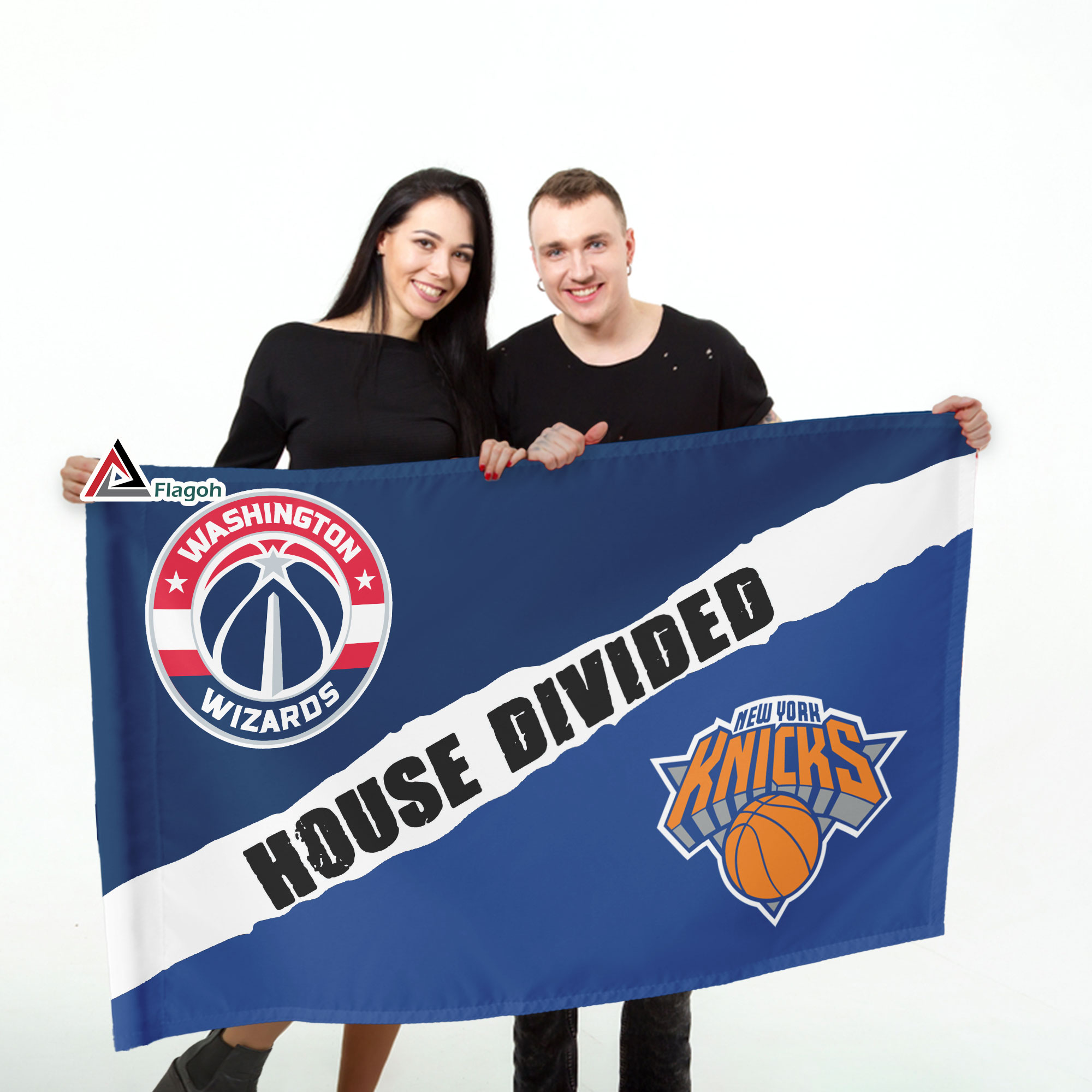 Wizards vs Knicks House Divided Flag, NBA House Divided Flag - Image 3