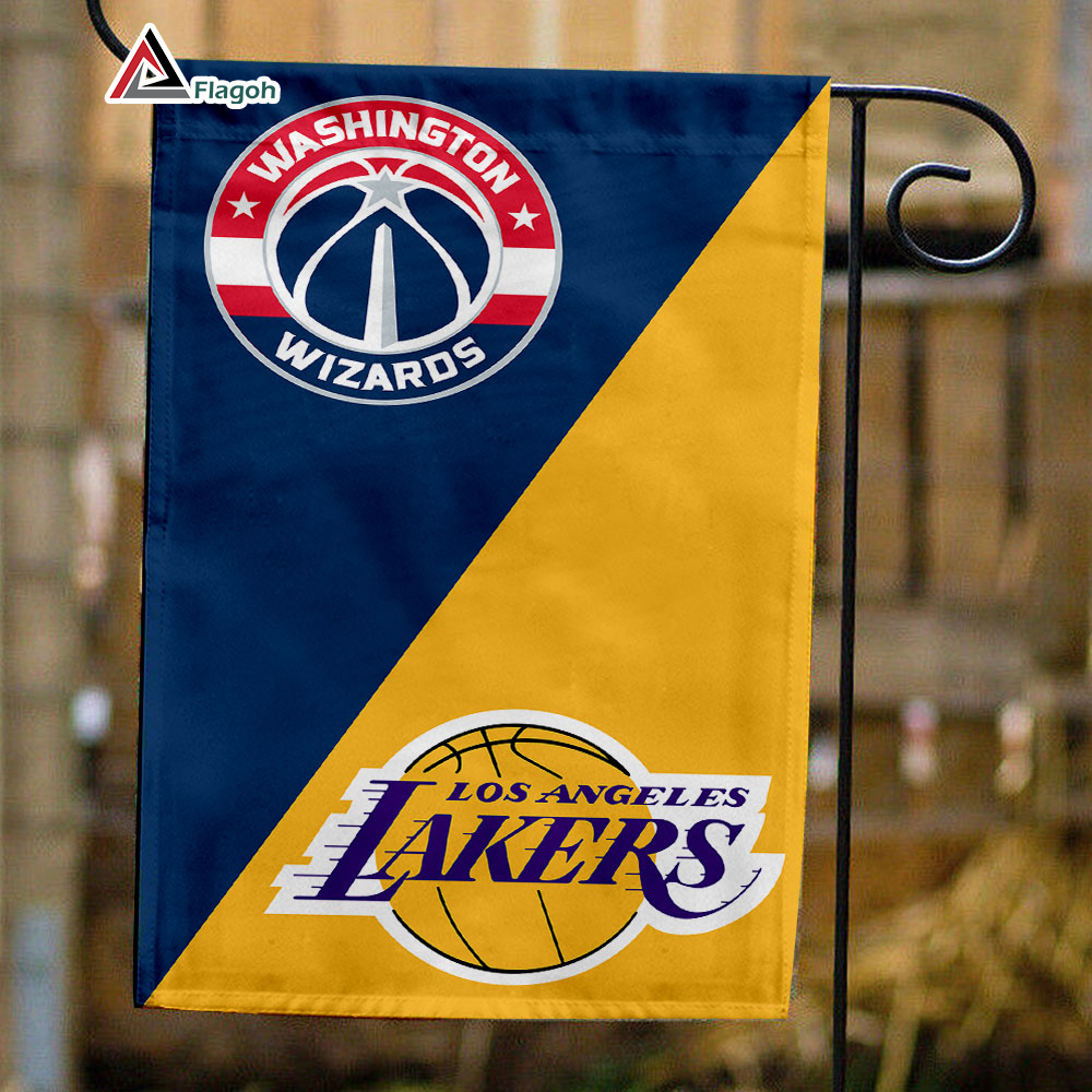Wizards vs Lakers House Divided Flag, NBA House Divided Flag