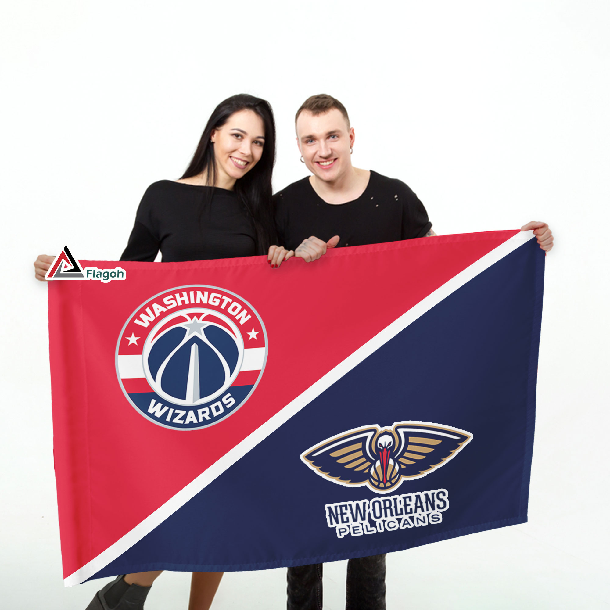 Wizards vs Pelicans House Divided Flag, NBA House Divided Flag - Image 4