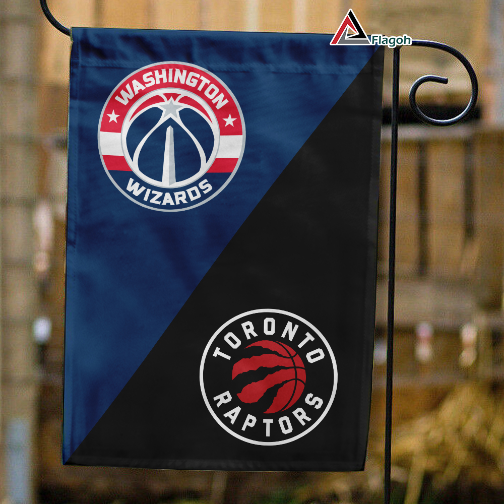 Wizards vs Raptors House Divided Flag, NBA House Divided Flag