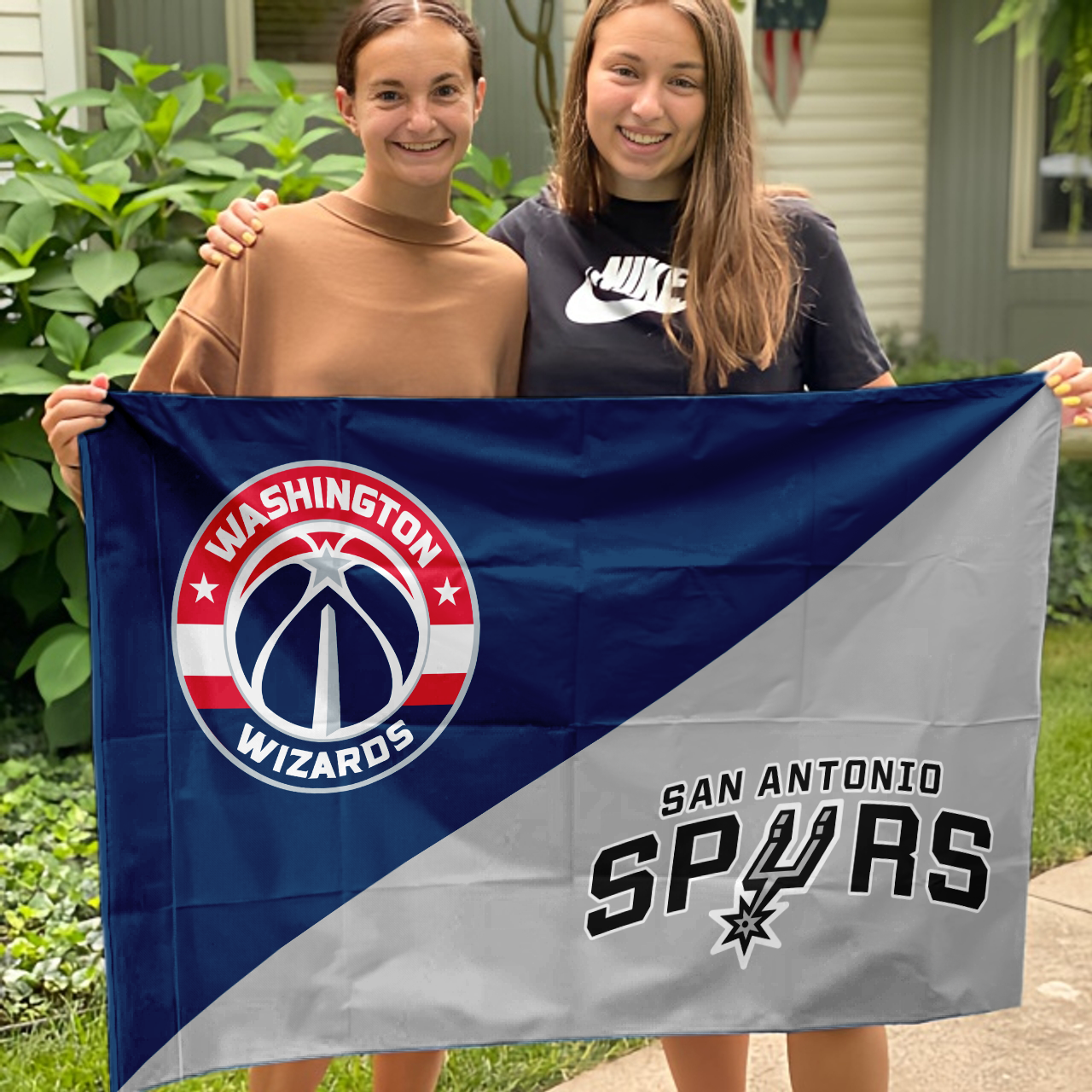 Wizards vs Spurs House Divided Flag, NBA House Divided Flag - Image 3