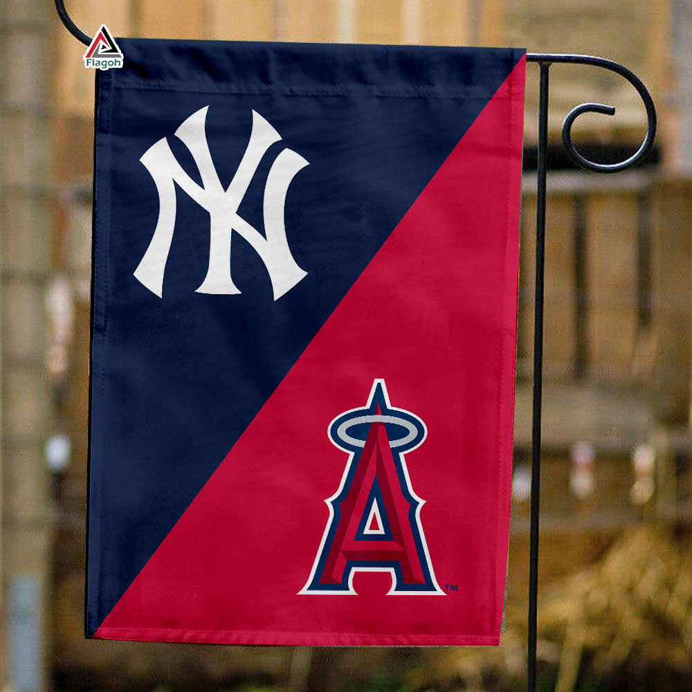Yankees vs Angels House Divided Flag, MLB House Divided Flag