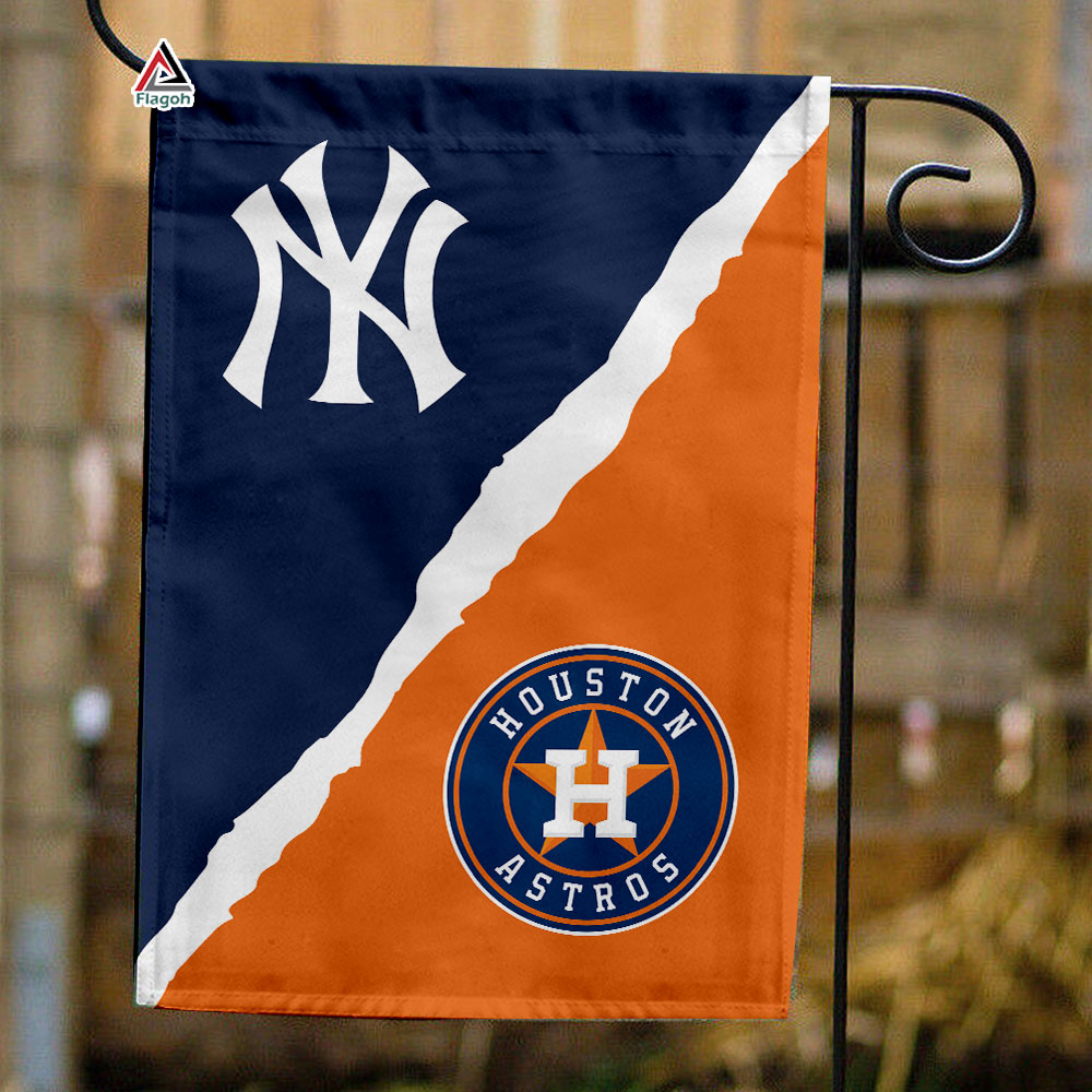 Yankees vs Astros House Divided Flag, MLB House Divided Flag