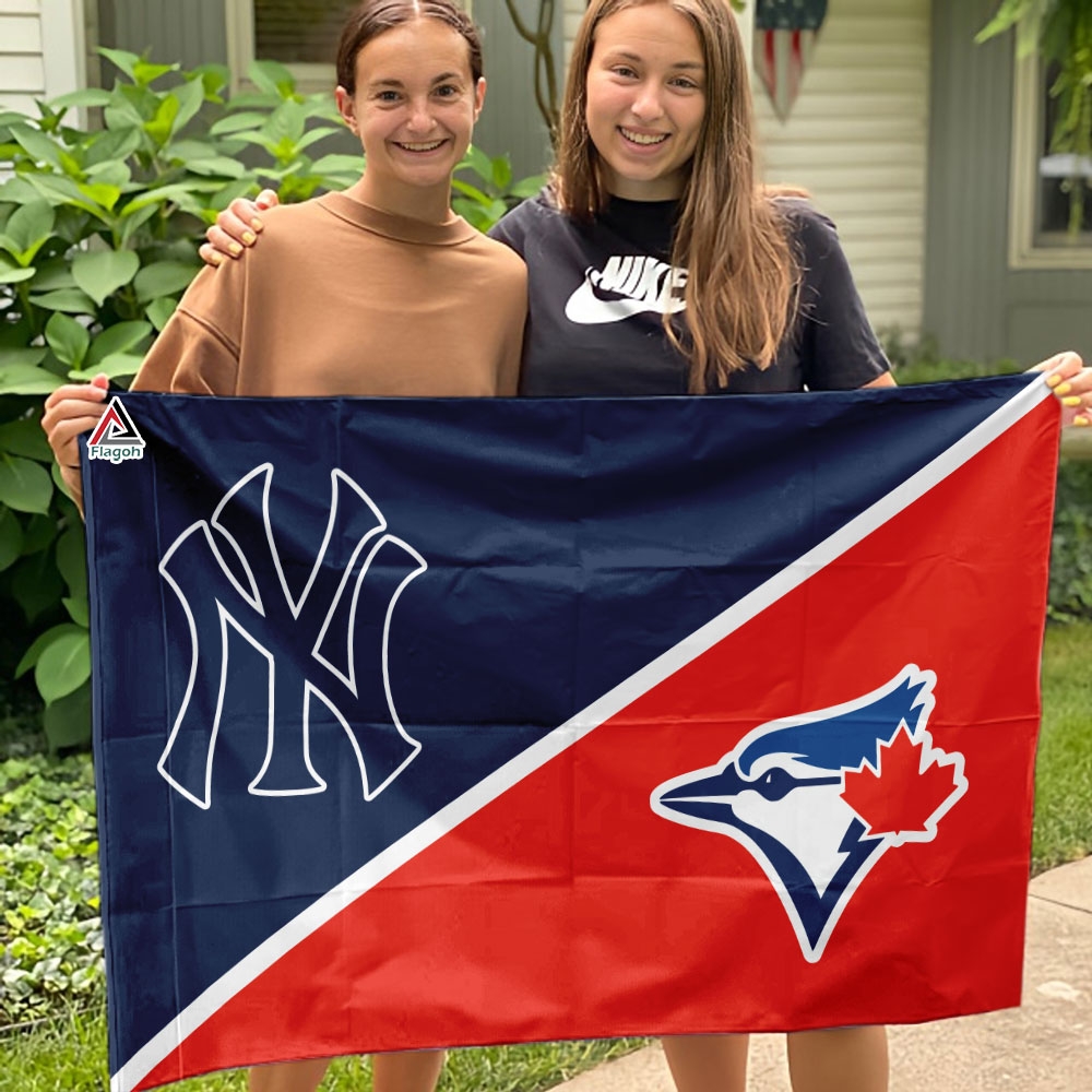 Yankees vs Blue Jays House Divided Flag, MLB House Divided Flag - Image 4