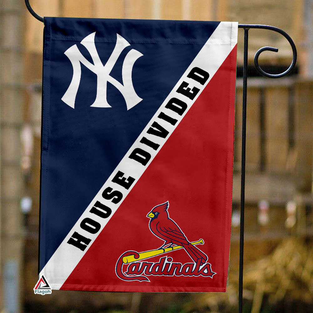 Yankees vs Cardinals House Divided Flag, MLB House Divided Flag