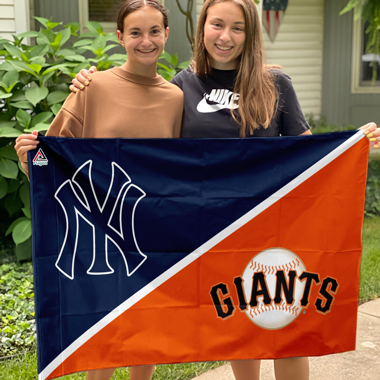 Yankees vs Giants House Divided Flag, MLB House Divided Flag - Image 3