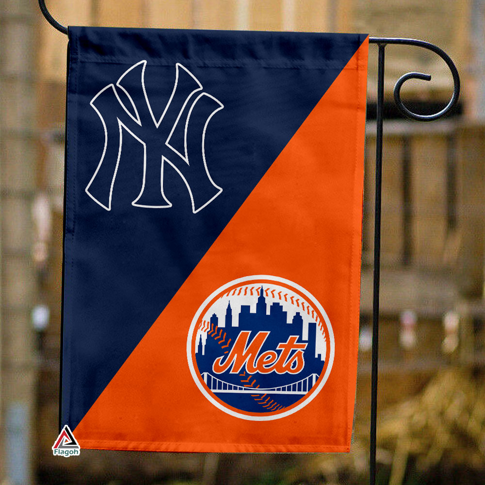 Yankees vs Mets House Divided Flag, MLB House Divided Flag