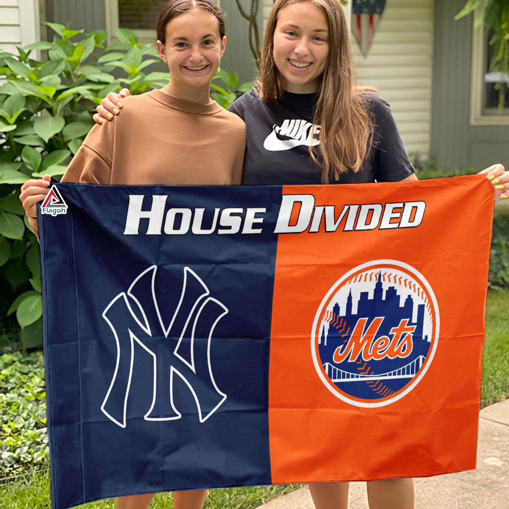 Yankees vs Mets House Divided Flag, MLB House Divided Flag - Image 3