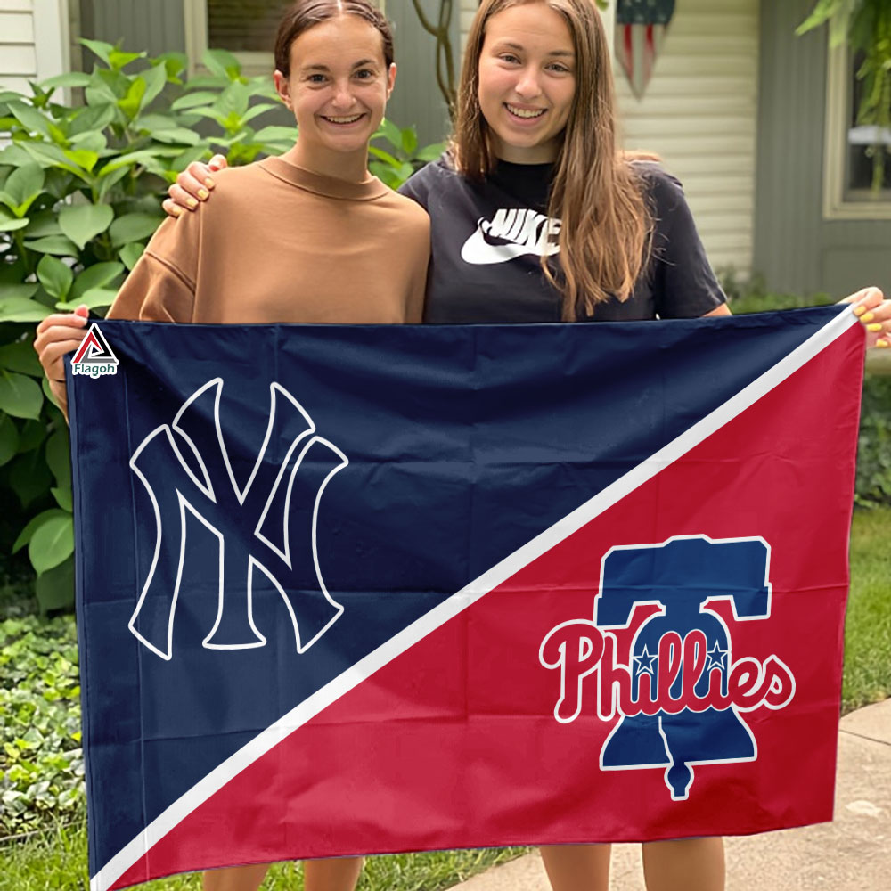 Yankees vs Phillies House Divided Flag, MLB House Divided Flag - Image 4