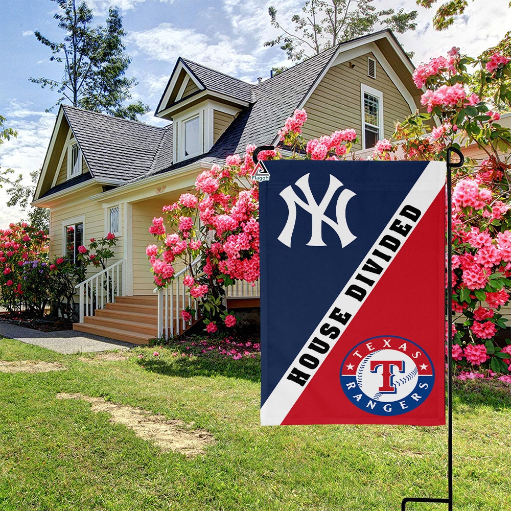 Yankees vs Rangers House Divided Flag, MLB House Divided Flag - Image 3
