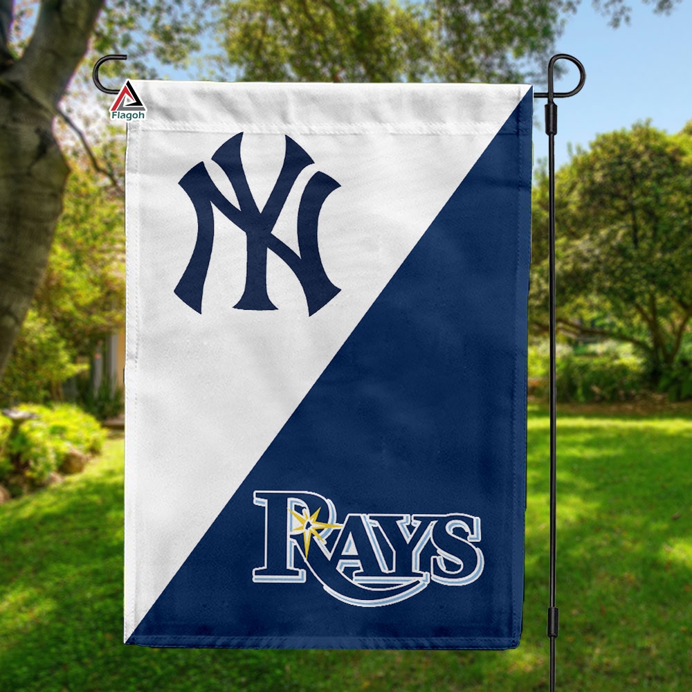 Yankees vs Rays House Divided Flag, MLB House Divided Flag