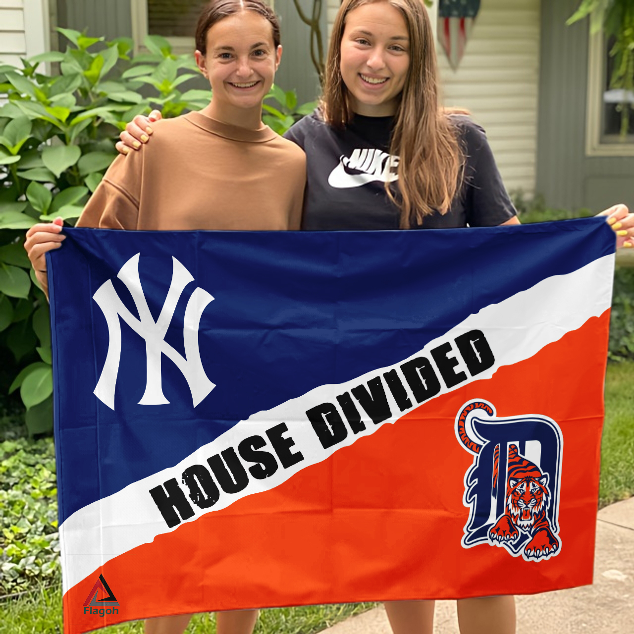 Yankees vs Tigers House Divided Flag, MLB House Divided Flag - Image 8
