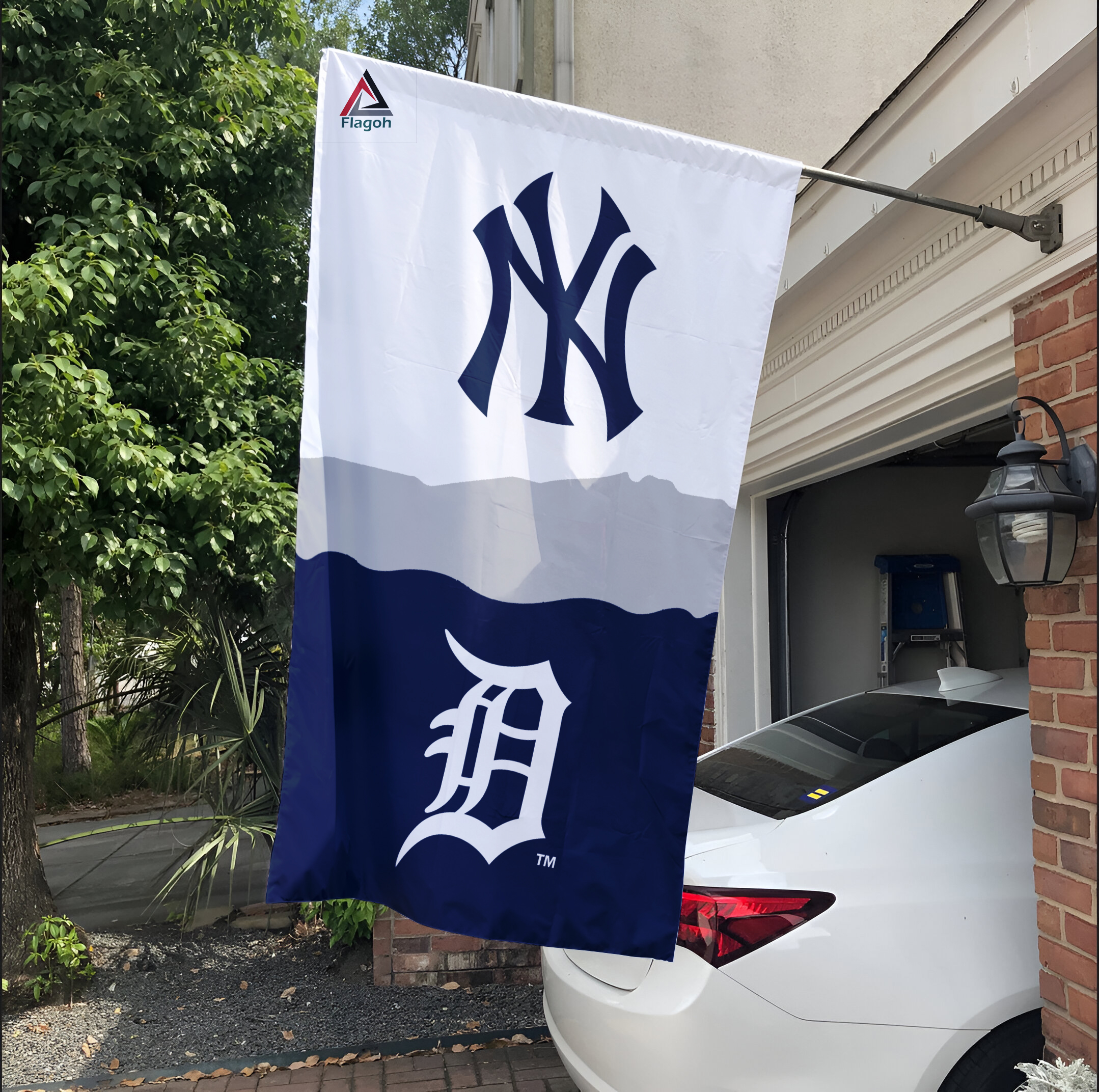 Yankees vs Tigers House Divided Flag, MLB House Divided Flag - Image 7