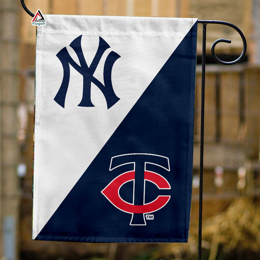 Yankees vs Twins House Divided Flag, MLB House Divided Flag